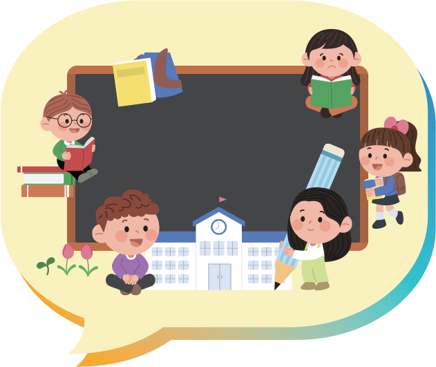 학생들과 선생님 일러스트